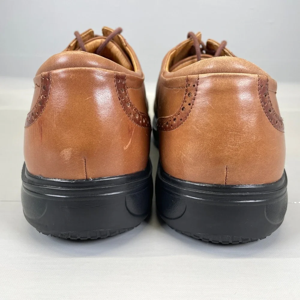 Dr. Comfort Wing Oxford Shoes Mens Size 12 XW Brown Leather Lace Up Diabetic